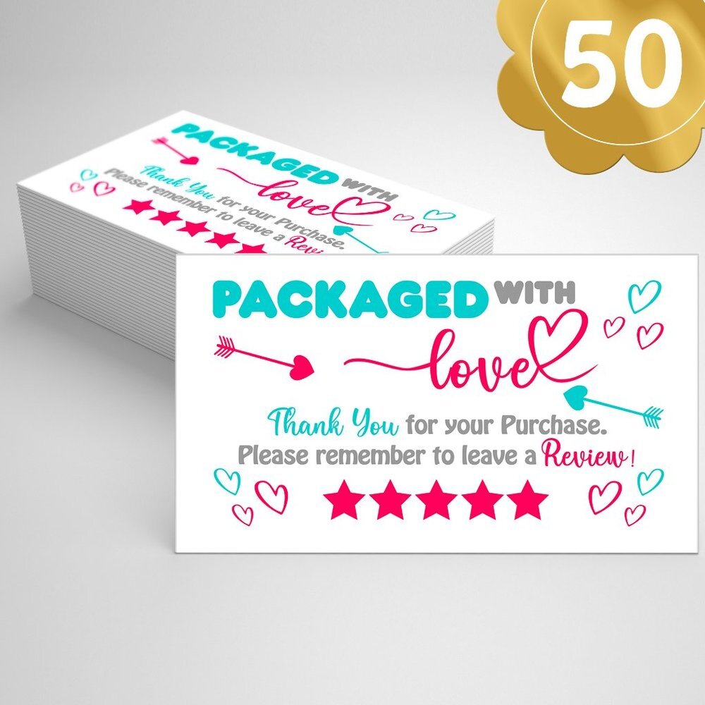♥️ 5x25 / 50 Thank you cards